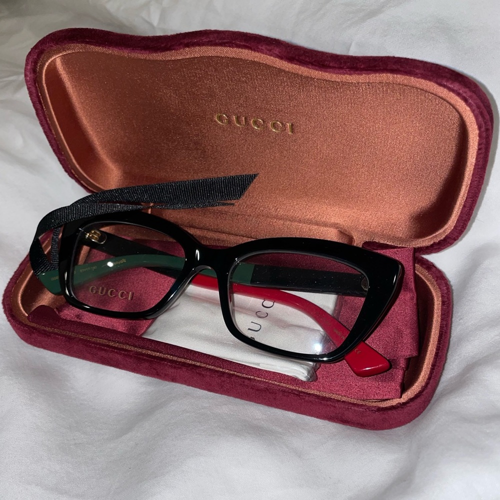 Gucci GG 0165 O- 003 BLACK Eyeglasses Frames - Picture 7 of 12